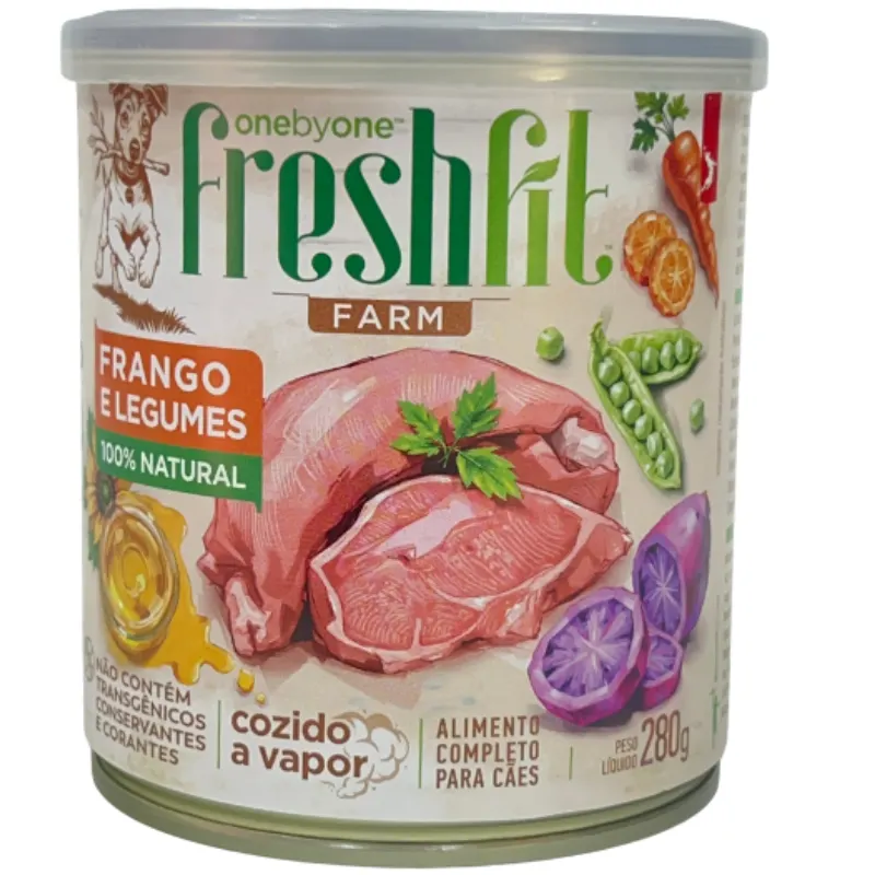 Lata Spin Freshfit Comidinha Frango e Legumes para Cães 280 g
