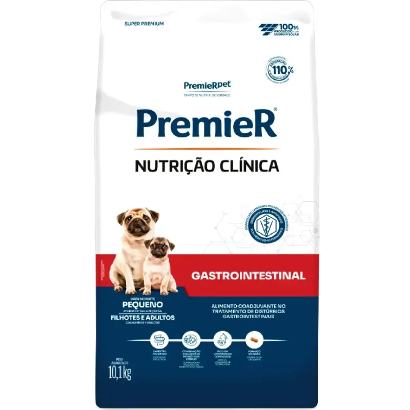 Ração Premier Nutrição Clínica Gastrointestinal para Cães de Pequeno Porte 10,1 Kg