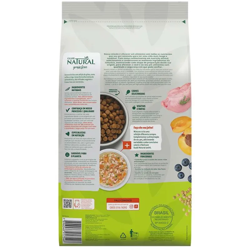 Ração Guabi Natural Grain Free Cães ADT Medio FRALEN