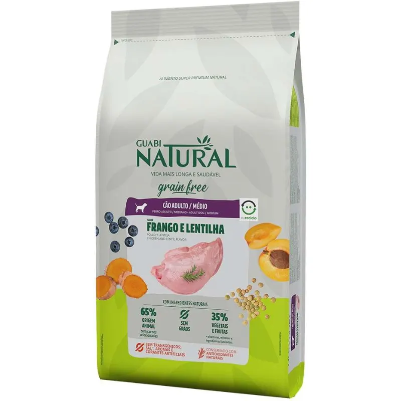 Ração Guabi Natural Grain Free Cães ADT Medio FRALEN