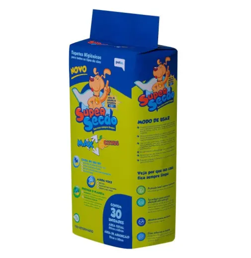 Tapete Higiênico para Cães Super Secão Max Citrus Petix - 30 Unidades