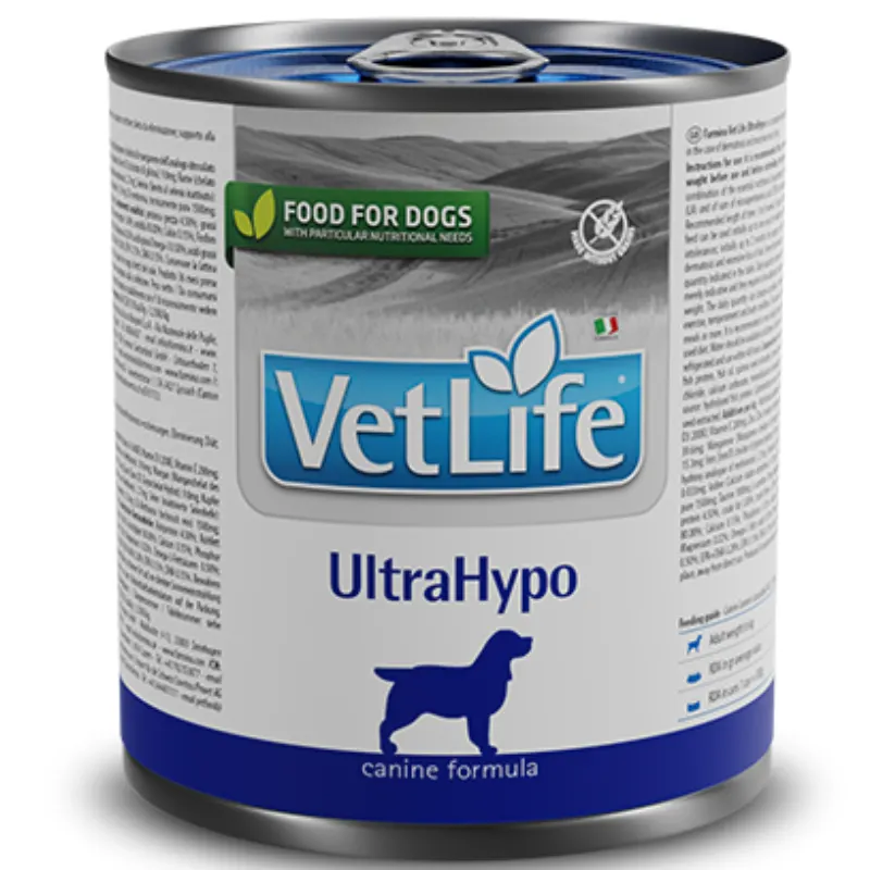 Ração Úmida Vet Life Cães Adultos UltraHypo 300 g