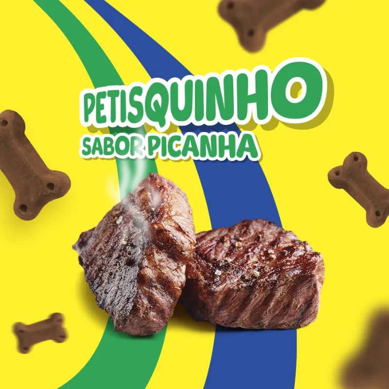 Petiscão Petisquinho Mastigável Brasil Picanha 60 g