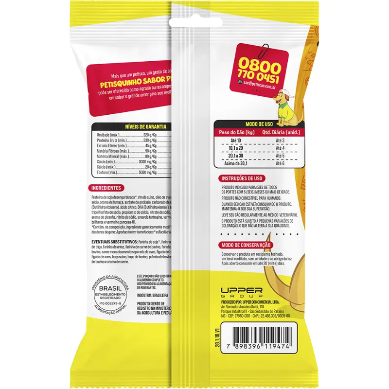 Petiscão Petisquinho Mastigável Brasil Picanha 60 g
