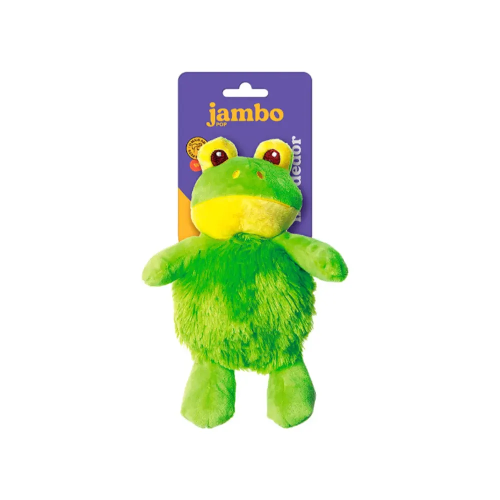 Brinquedo Jambo Mordedor Pelúcia Pop Fofa Sapo para Cães
