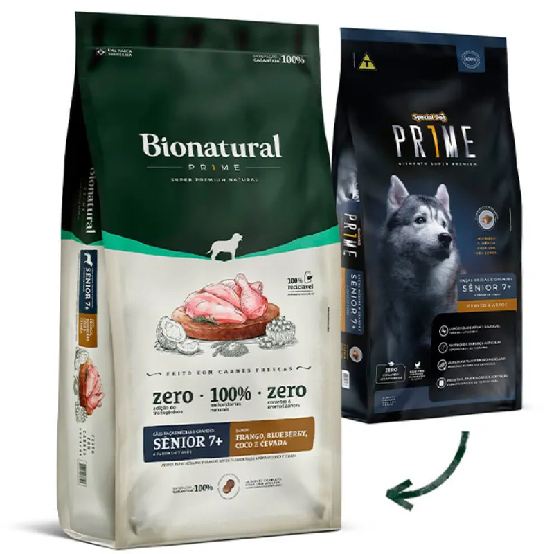 Ração Bionatural para Cães Sênior Médio Grande  7+ Sabor Frango 15 KG