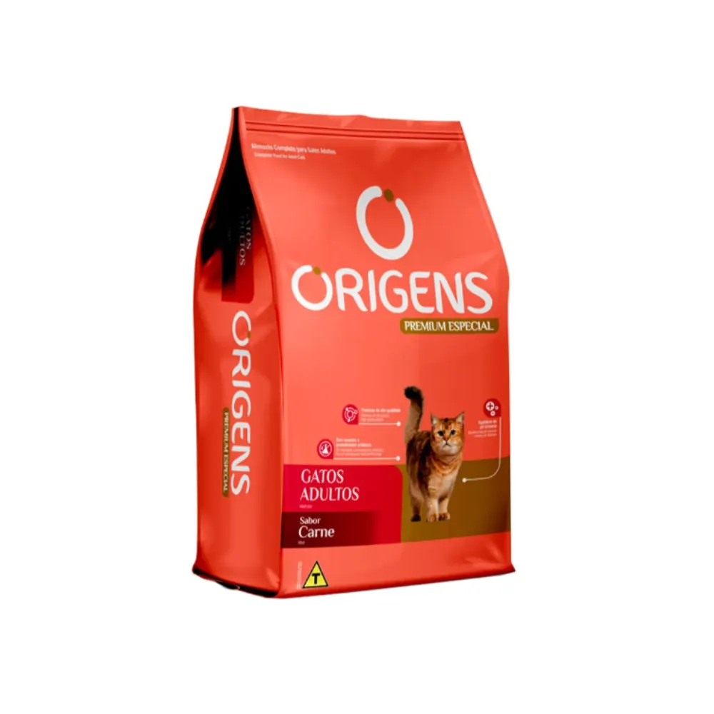 Ração Origens para Gatos Adultos sabor Carne 10,1Kg