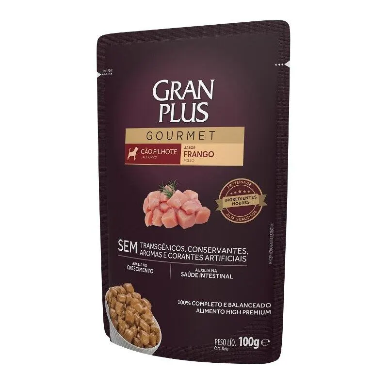GranPlus Gourmet Sachê Cães Filhote Frango 100g