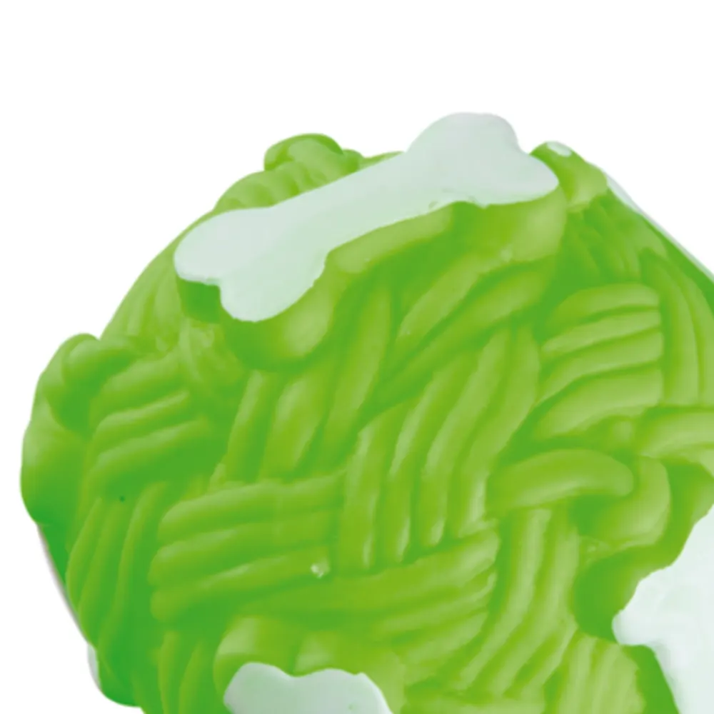 Bola com Osso Vinil, Verde, 7.5 cm, HomePet