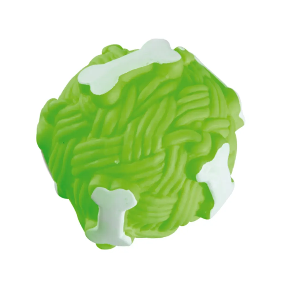 Bola com Osso Vinil, Verde, 7.5 cm, HomePet