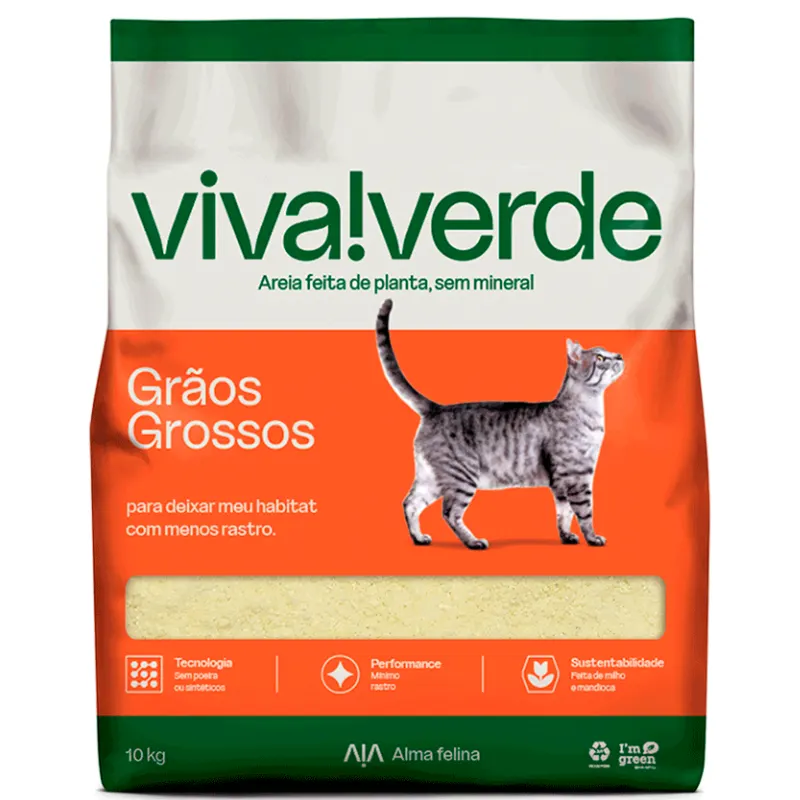 Viva Verde Areia Higiênica Grãos Grossos 10 Kg