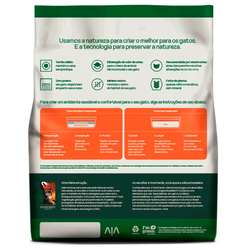 Viva Verde Areia Higiênica Grãos Grossos 10 Kg