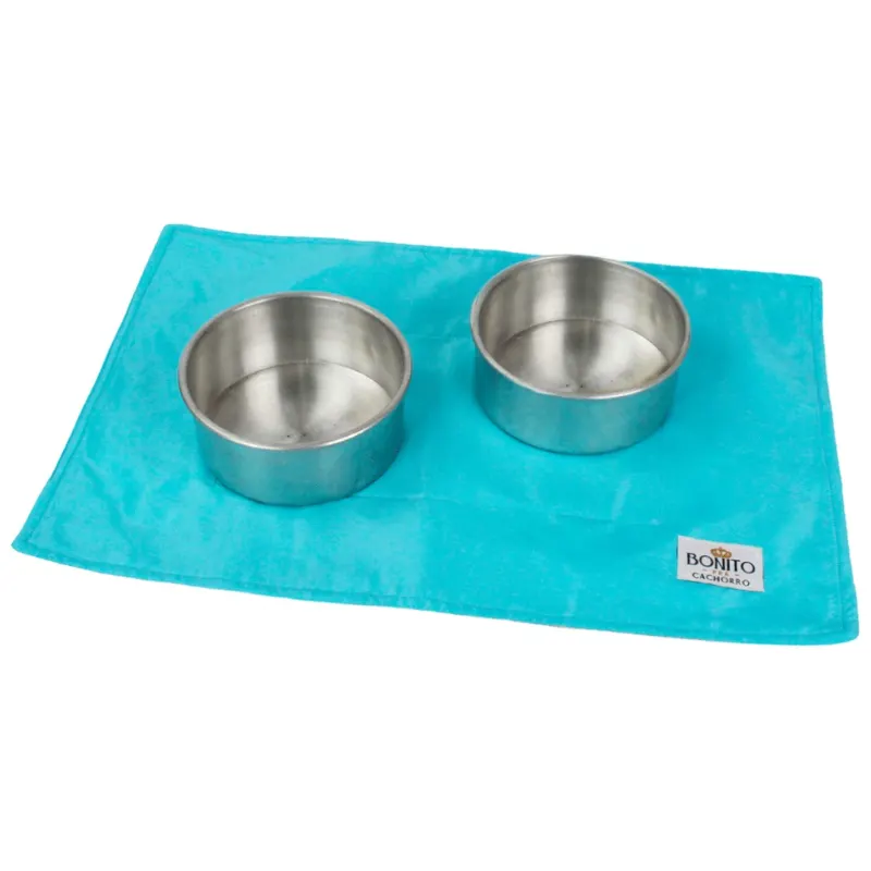 Porta Comedouros Clean Azul Bonito pra Cachorro