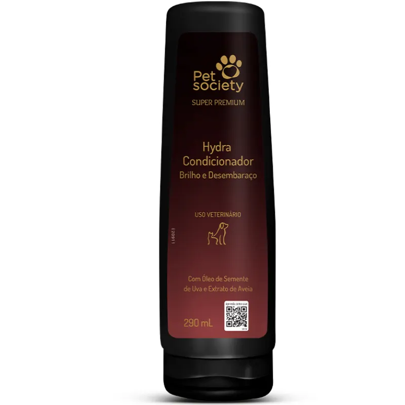 Condicionador Pet Society Hydra Brilho e Desembaraço para Cães e Gatos 290ml