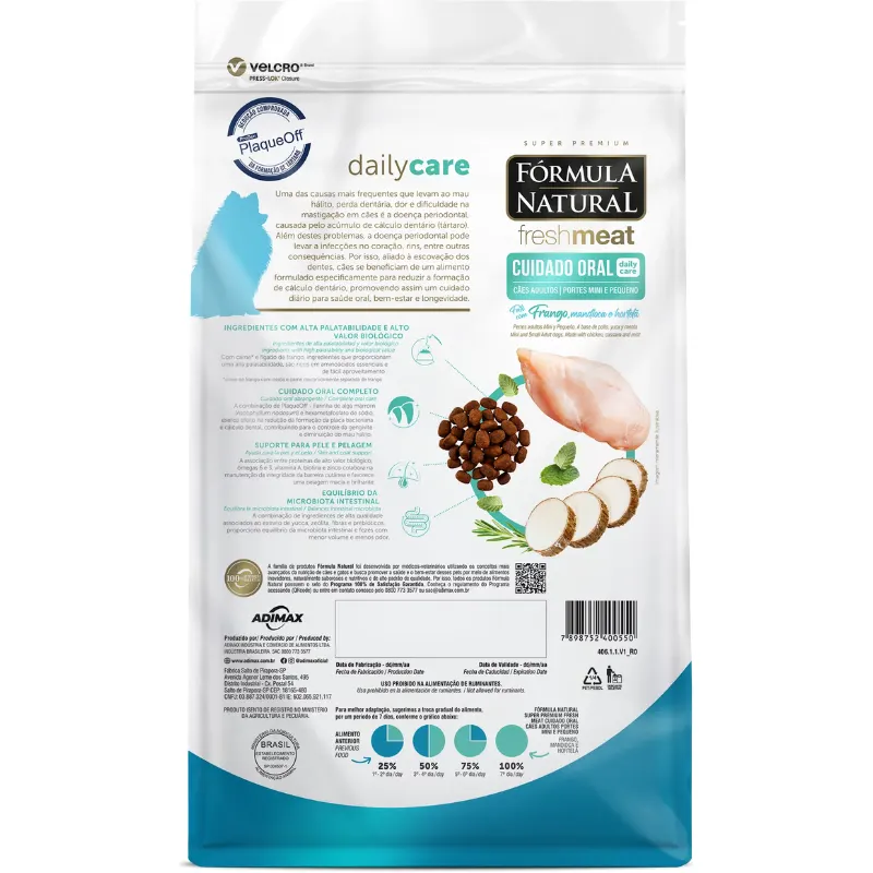 Fórmula Fresh Meat Cuidado Oral Adultos Raças Pequenas  1 Kg