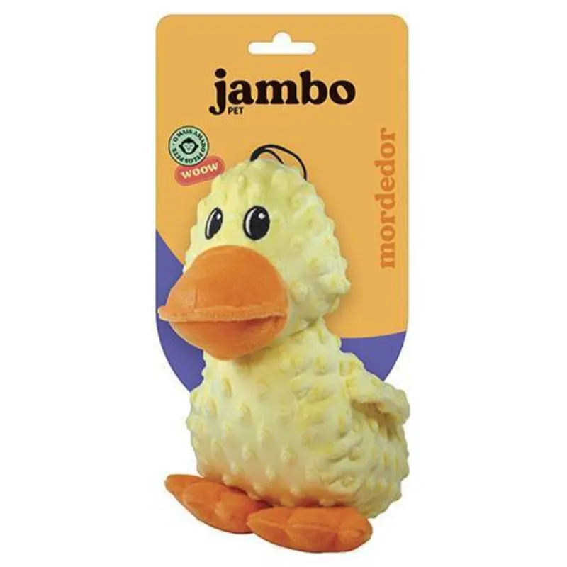 Mordedor Jambo Pelúcia Small Scam Pato Amarelo