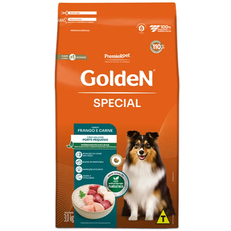 Ração Golden Special Cães Adultos Pequeno Porte 3 Kg