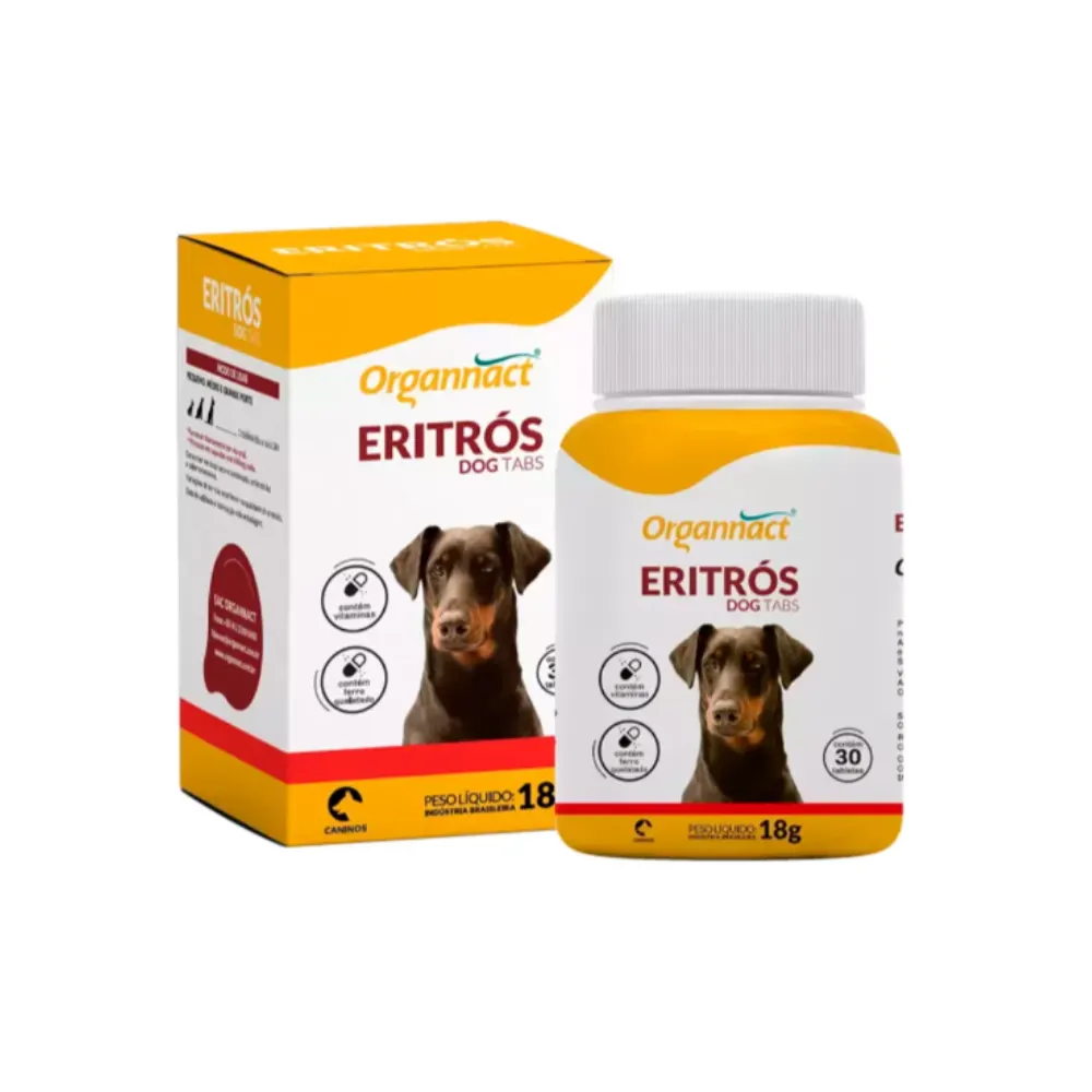 Suplemento Organnact Eritrós Dog Tabs Cães 30 Tabletes