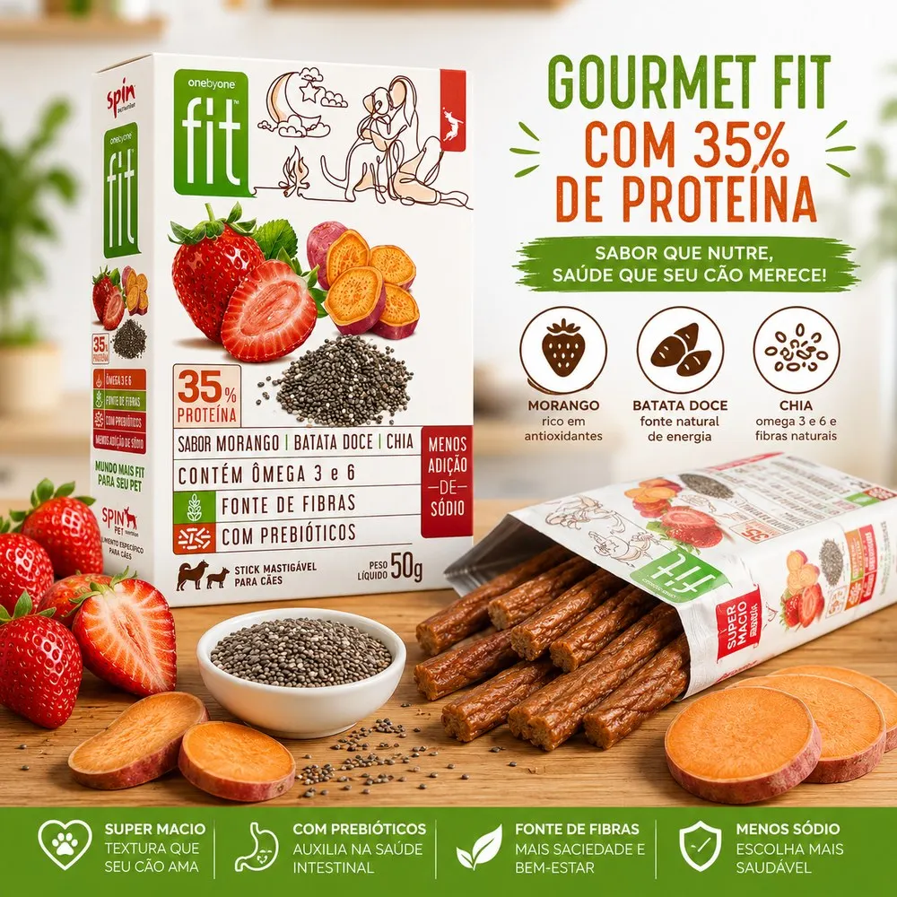 Stick FIT Spin Pet - 50g - Morango