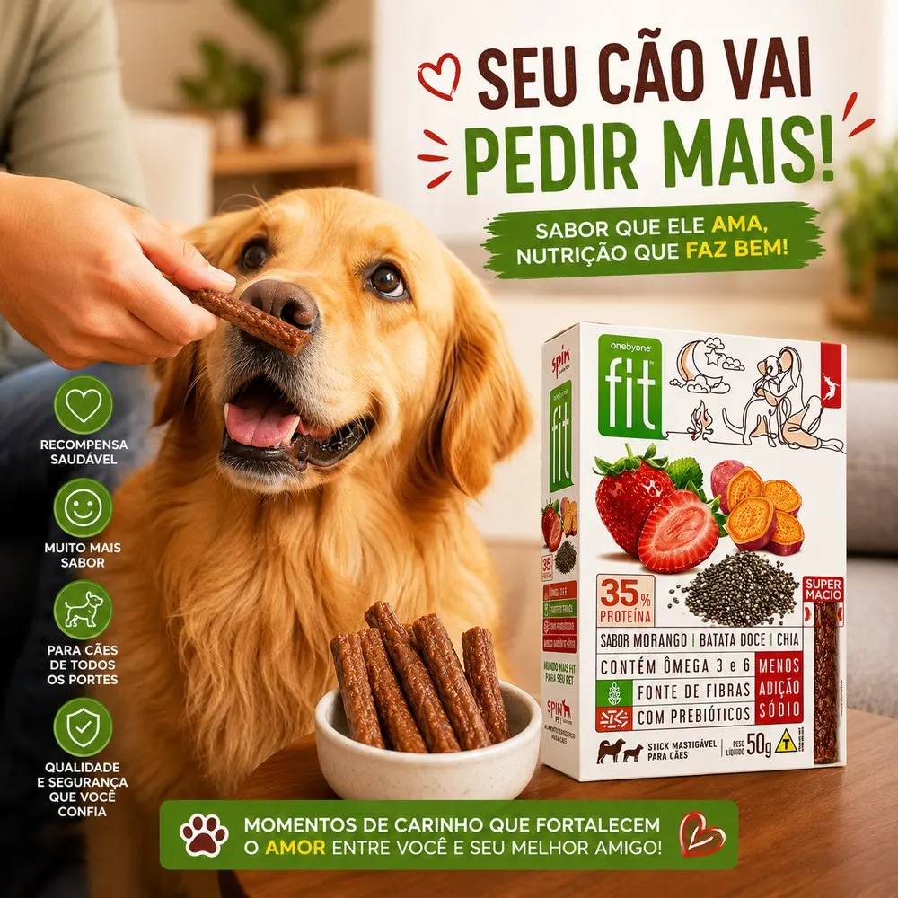 Stick FIT Spin Pet - 50g - Morango
