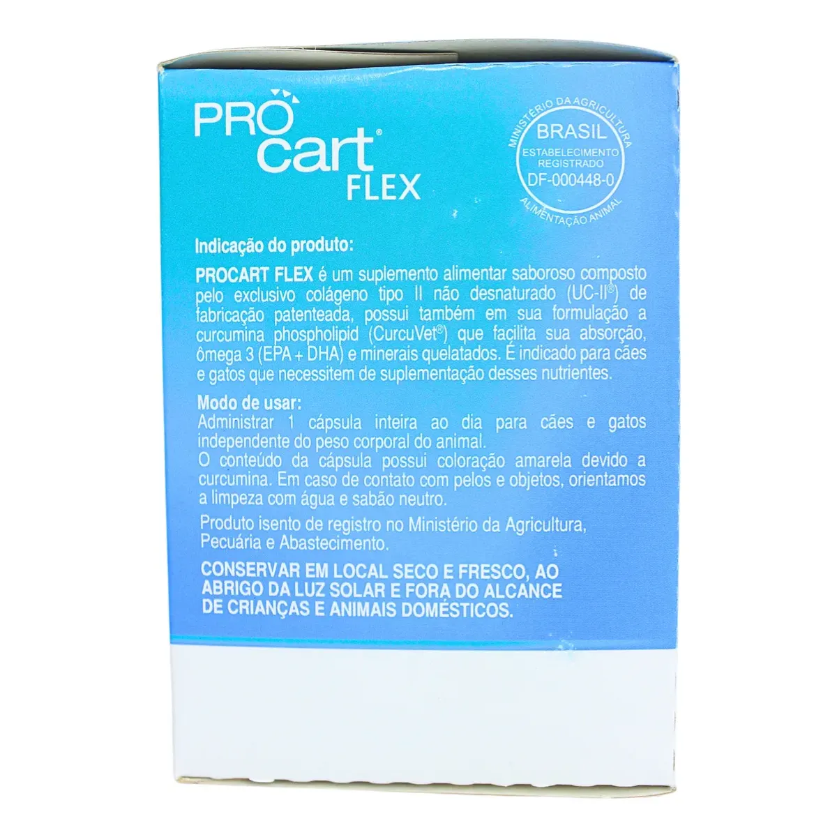 Suplemento Alimentar Pro Cart Flex UCII 40 Cápsulas para Cães/Gatos