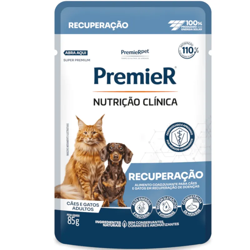 Ração Úmida Premier Nutrição Clínica para Cães e Gatos Recuperação 85 g