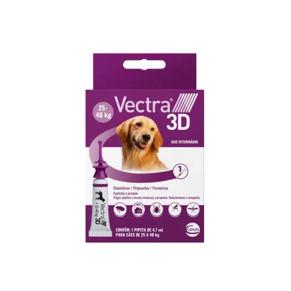 Antipulgas Carrapatos Ceva Vectra 3D  de 25 a 40kg