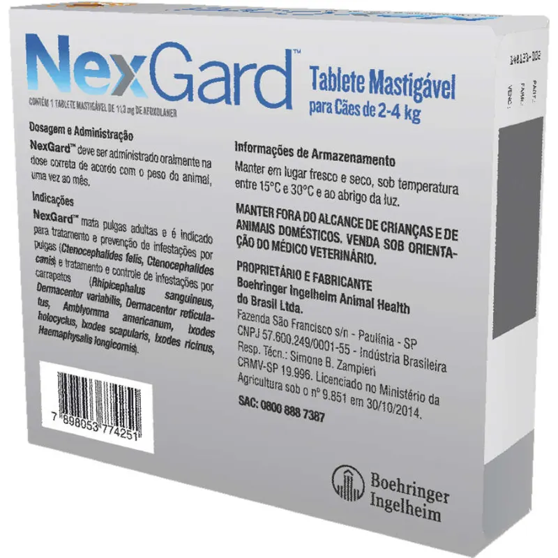 NexGard para Cães de 2 a 4 Kg
