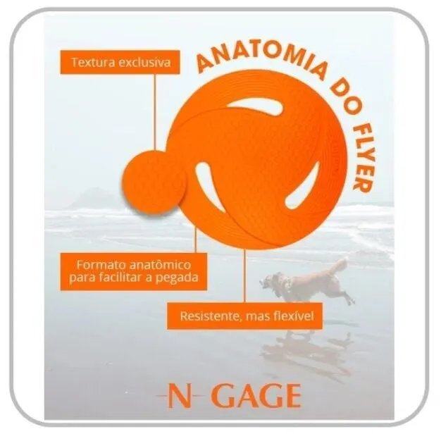 Brinquedo Para Pet Cachorros Frisbee Disco N-gage Flyer Dog
