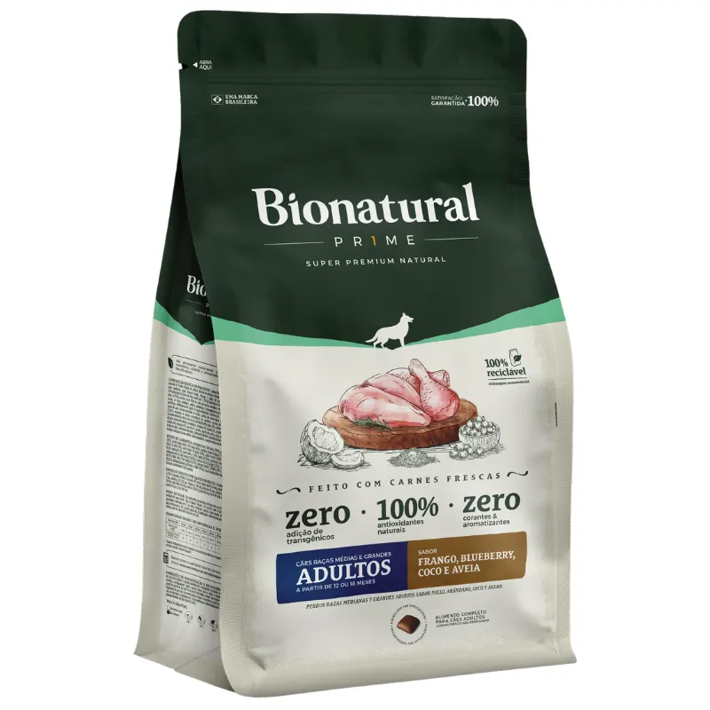 Ração Bionatural Cães Adultos Médio Grande Frango 15 Kg
