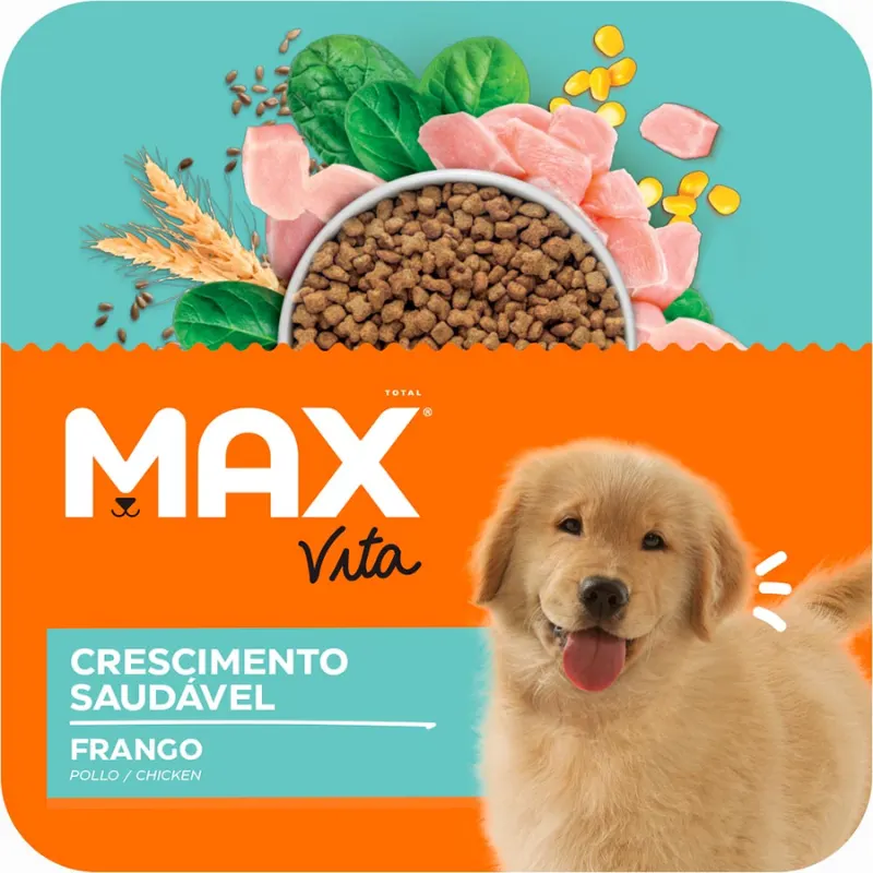 Ração Max Vita Sabor Frango para Cães Filhotes