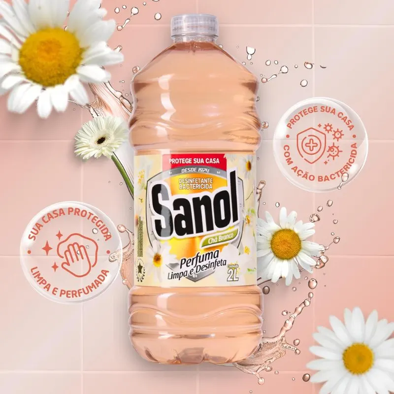 Sanol Desinfetante Chá Branco 2 L