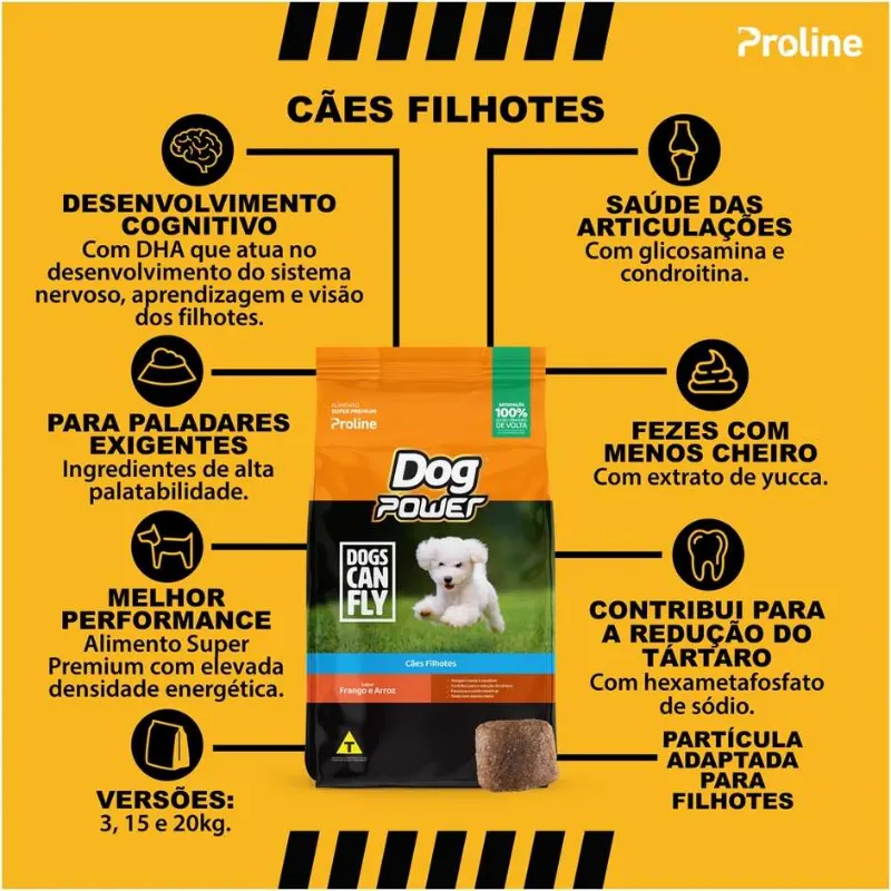 Ração Dog Power Dogs Can Fly  Filhotes Frango