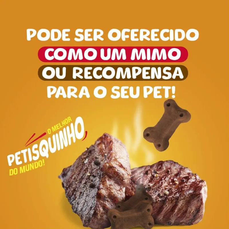 Petisco Petiscão Petisquinho Mastigável Carne 500 g