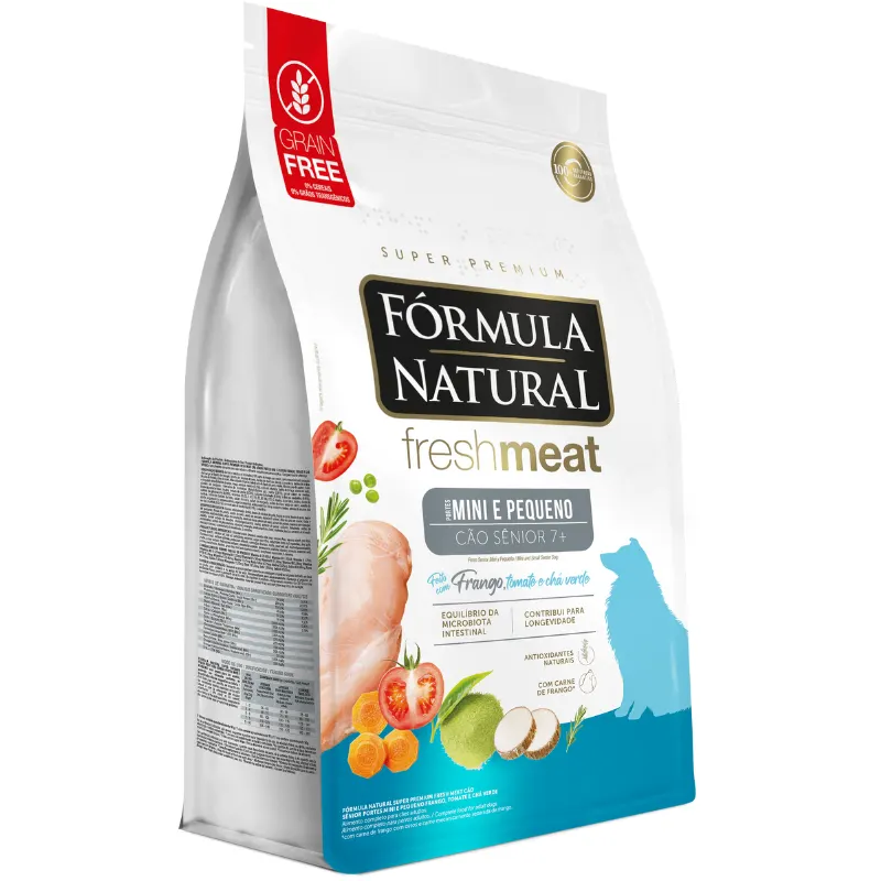 Ração Fórmula Natural Fresh Meat Cães Sênior Raças Mini e Pequenas