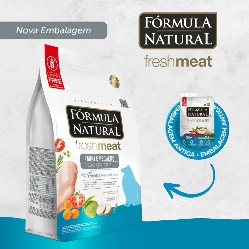 Ração Fórmula Natural Fresh Meat Cães Sênior Raças Mini e Pequenas