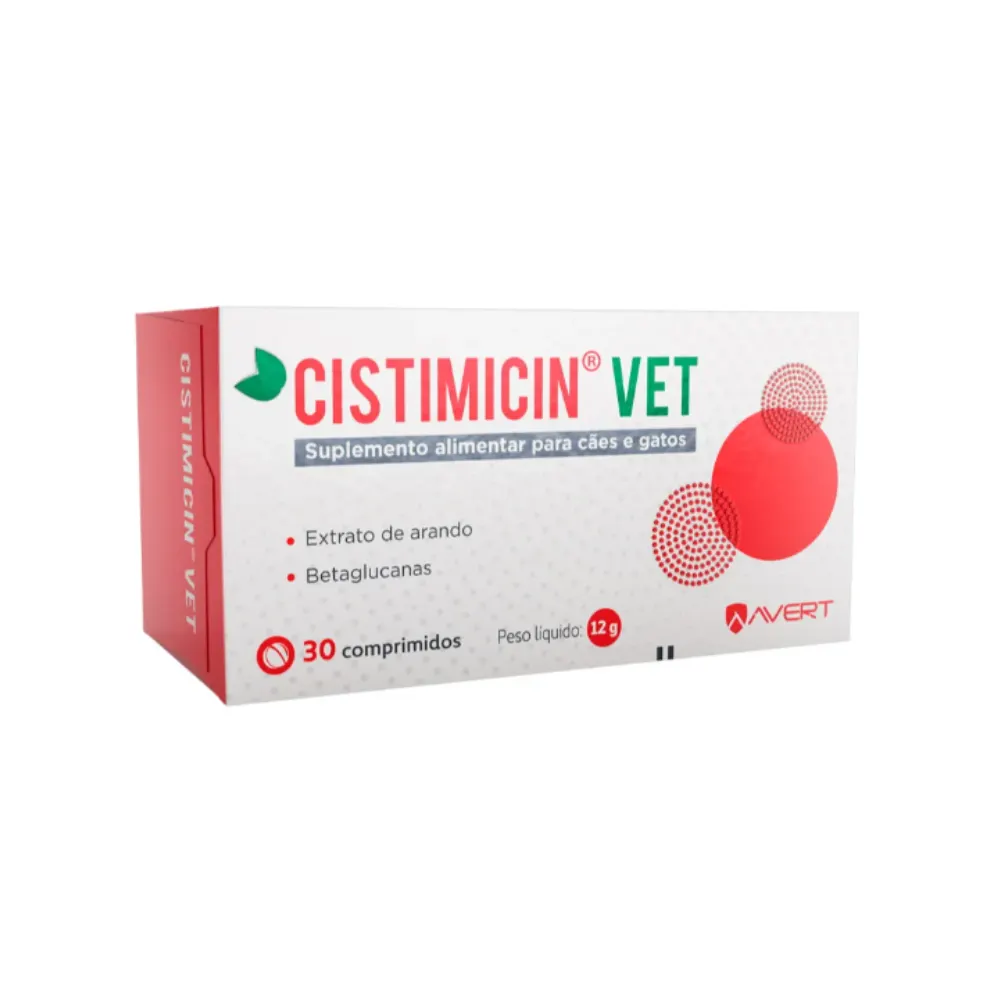 Suplemento Alimentar Avert Cistimicin Vet Cães/Gatos 30 Comprimidos