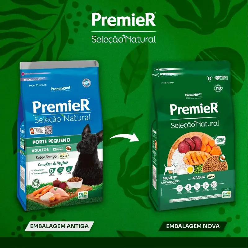 Ração Premier Natural para Cães Adultos de Pequeno Pequeno Sabor Frango