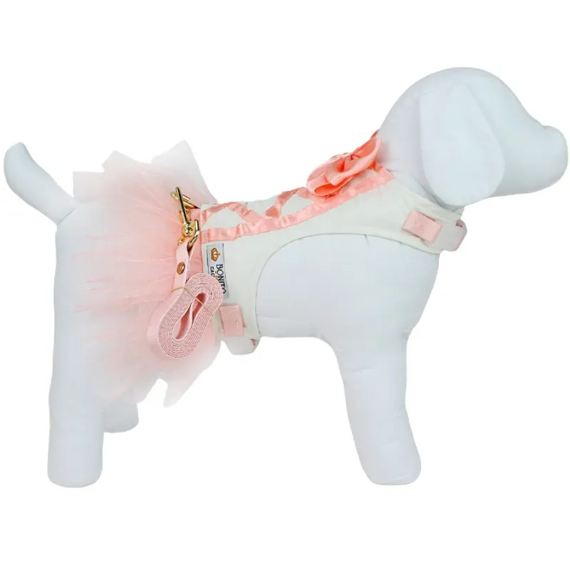 Vestido Lady Bailarina Cor Salmão Bonito pra Cachorro GG
