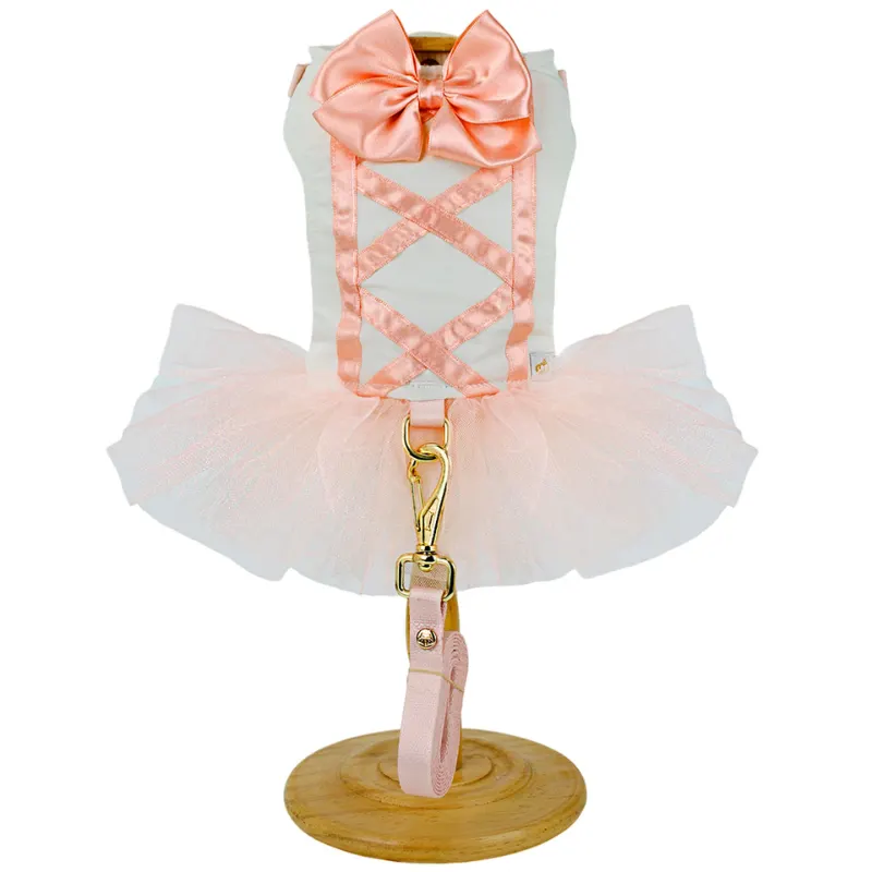 Vestido Lady Bailarina Cor Salmão Bonito pra Cachorro GG