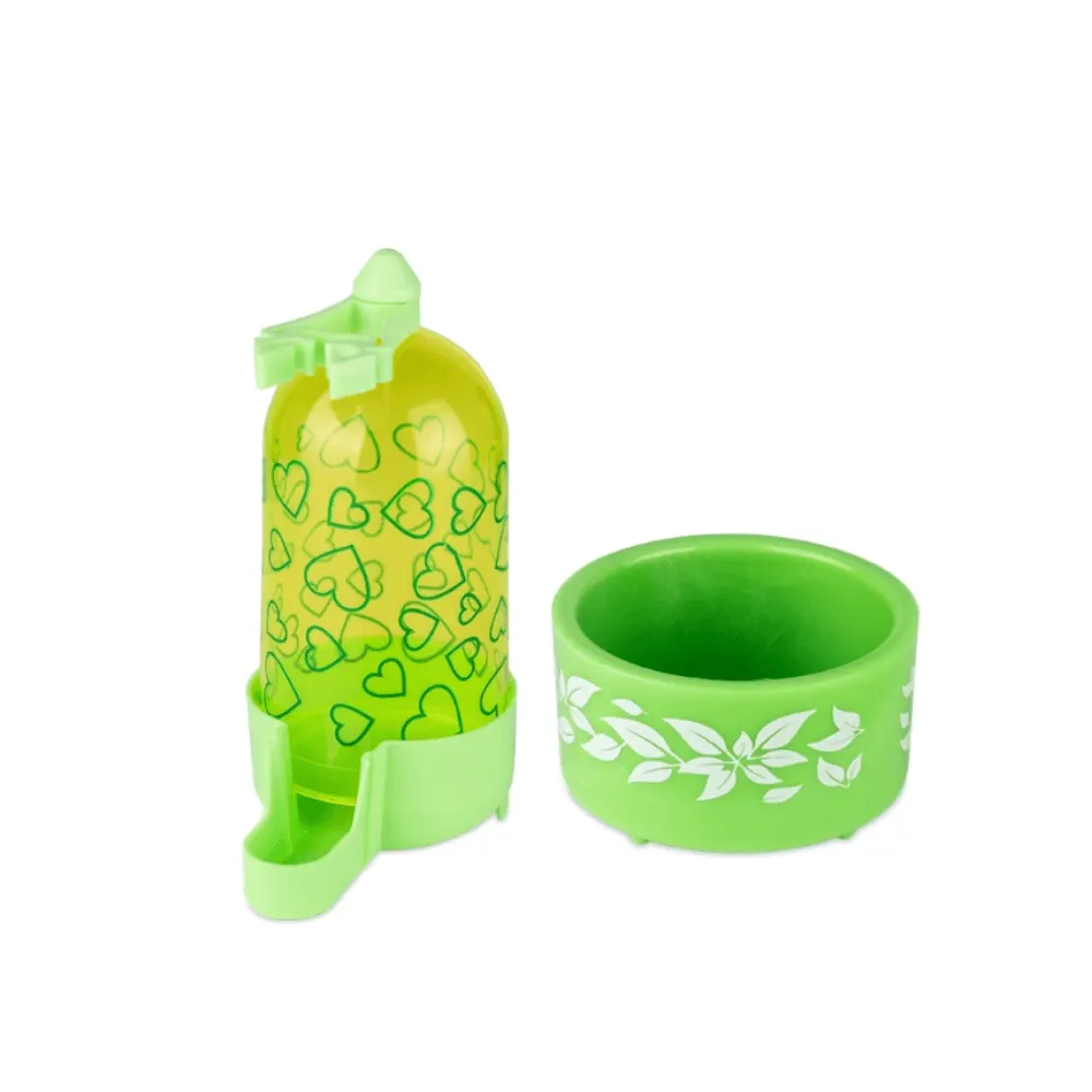Kit de bebedouro e comedouro Calopsita verde n°3