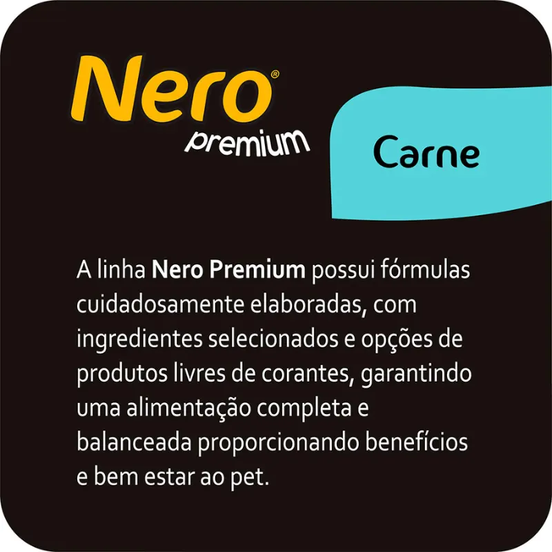 Ração Nero Premium para Cães Filhotes Sabor Carne 15 Kg