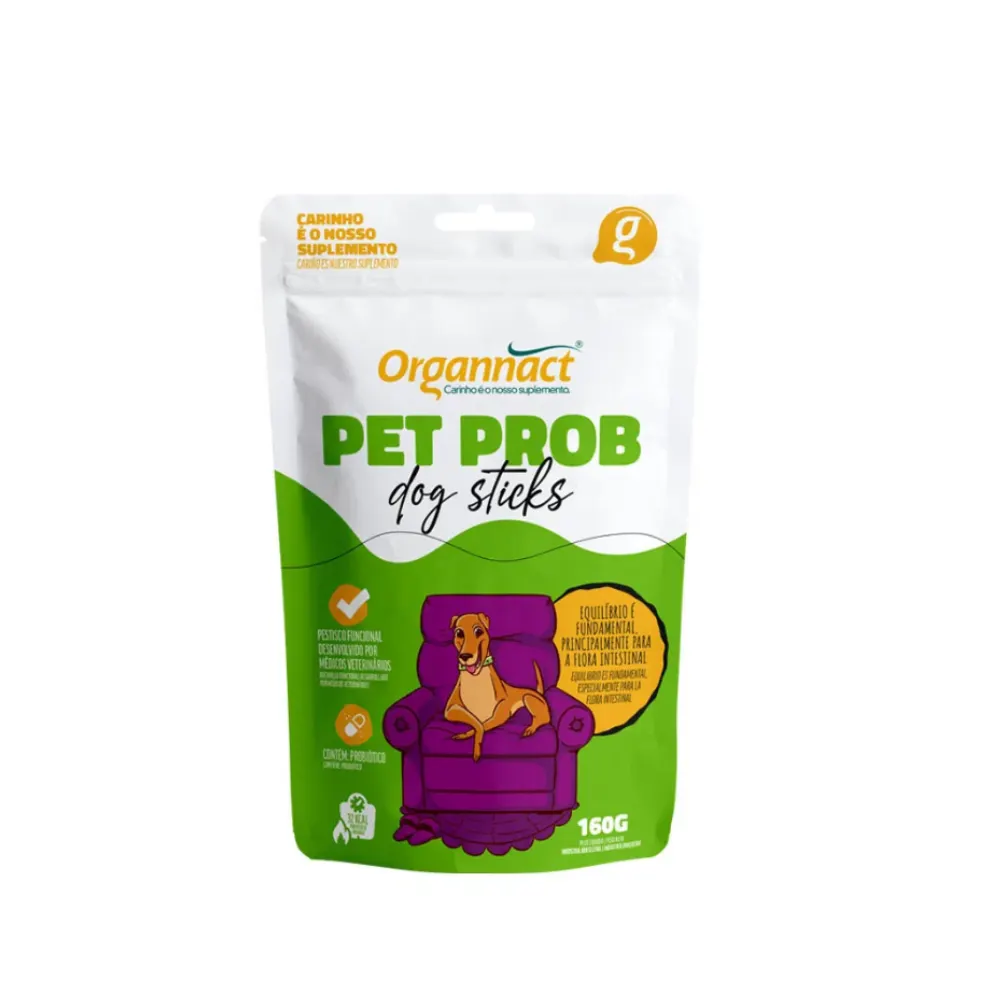 Suplemento Organnact Pet Prob Dog Sticks 160 g