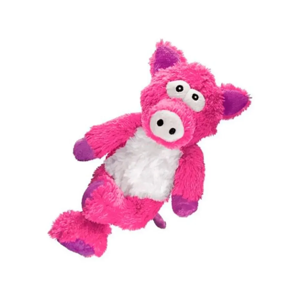 Brinquedo Kong Para Cães Cross Knots Pig Médio/Grande Rosa