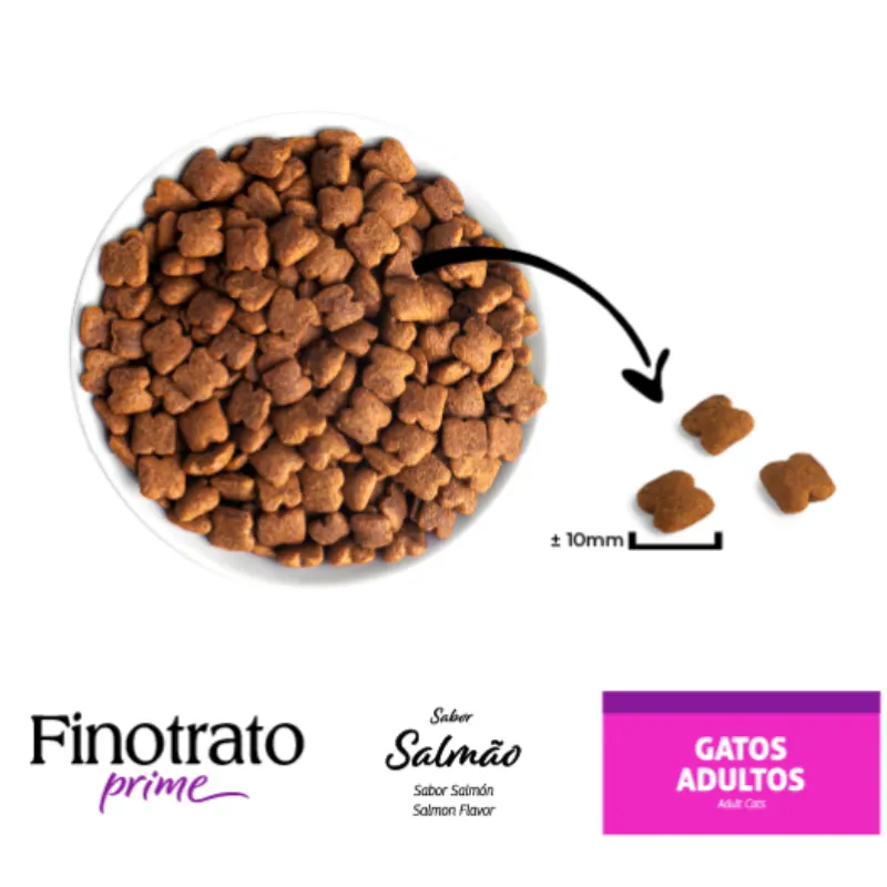 Ração Finotrato Prime para Gatos Adultos Salmão