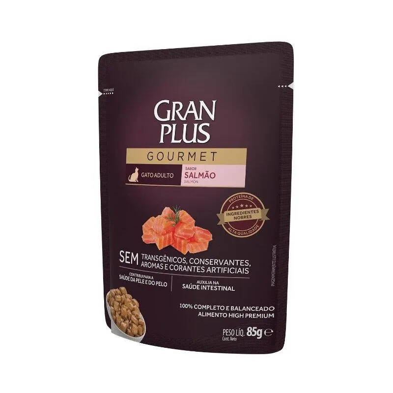 GranPlus Gourmet Sachê Gatos Adultos Salmão 85g