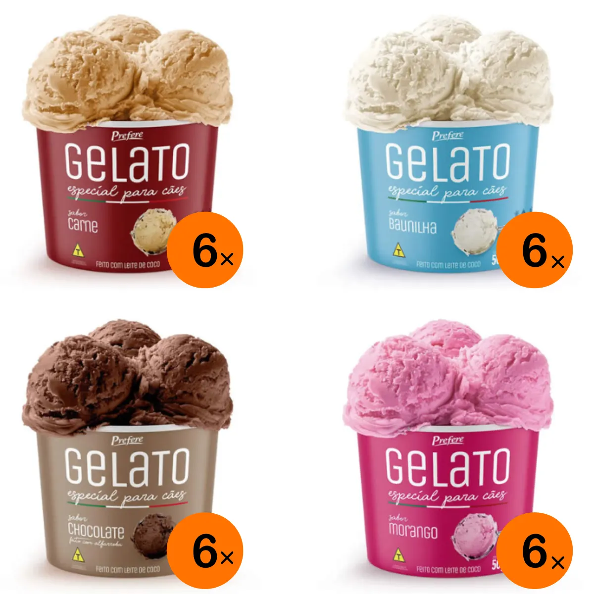 Display Prefere Gelato para Cães Com 24x50g Unidades