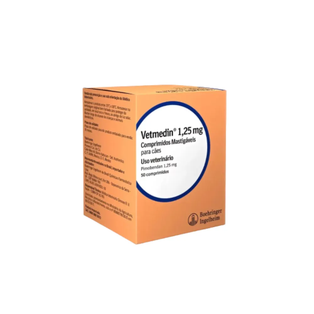 Medicamento Vetmedin 1,25mg C/ 50 Comprimidos