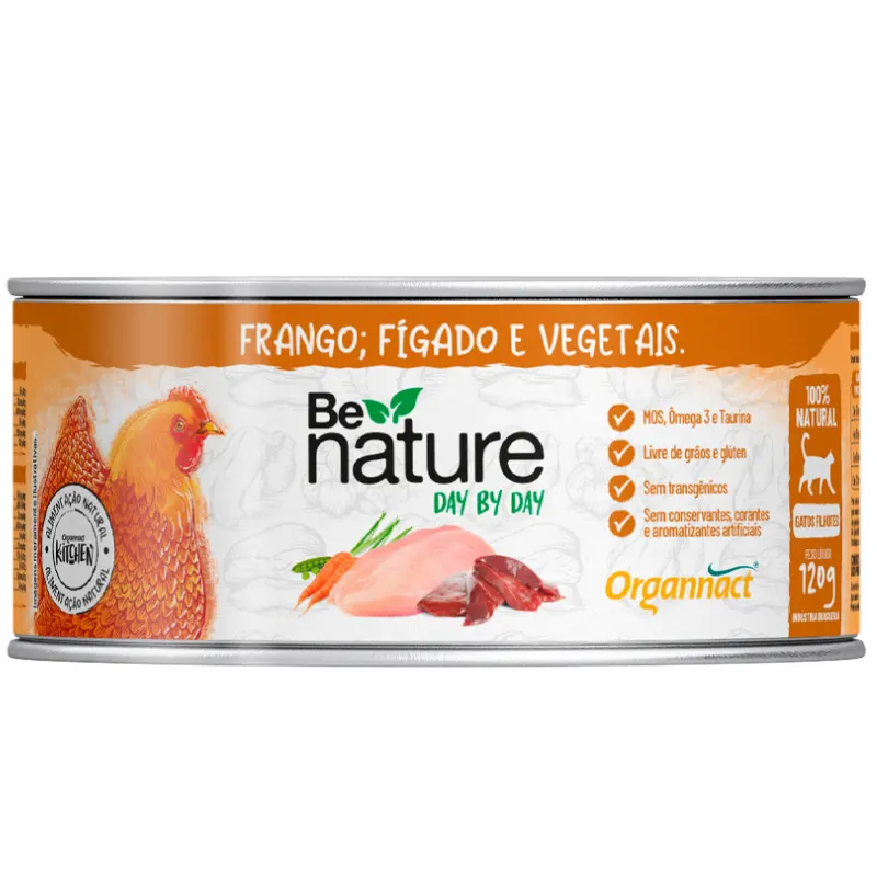 Alimento Úmido Be Nature Organnact Day by Day Gatos Filhotes 120g