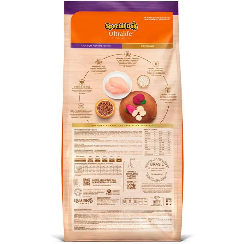 Ração Special Dog Ultralife Adultos Raças Pequenas Frango 20 Kg